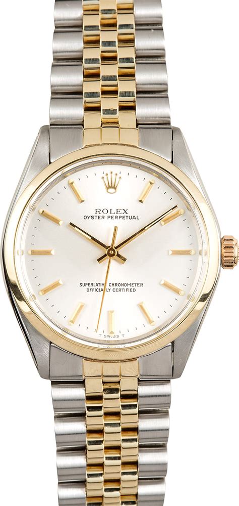 rolex oyster two tone watch price